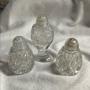 Elegant Crystal Salt and Pepper Shakers